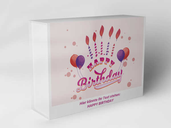 Gift box "Birthday with balloons and candles" 1007_04_0013 
