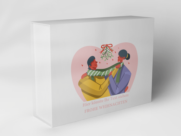 Gift box "Christmas couple under mistletoe" 1007_08_0025 Gift box "Christmas couple under mistletoe" 1007_08_0025