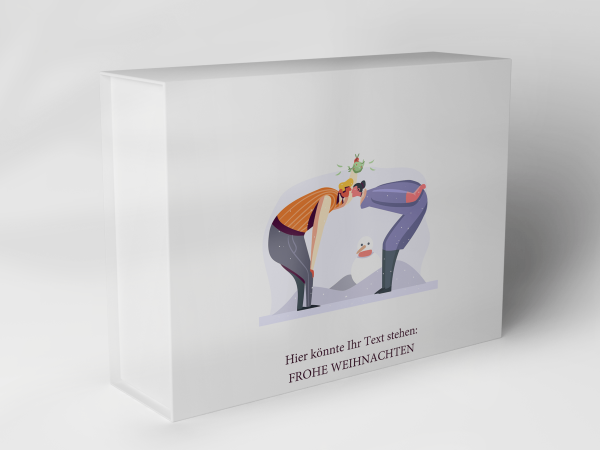 Gift box "Winter couple under mistletoe" 1007_08_0023 Gift box "Winter couple under mistletoe" 1007_08_0023