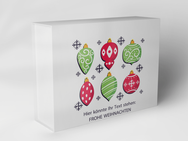 Gift box "Christmas baubles snowflakes" 1007_08_0026 Gift box "Christmas baubles snowflakes" 1007_08_0026