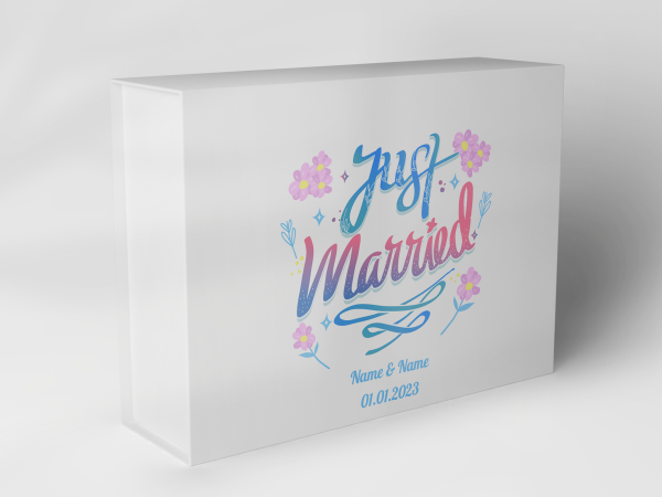 Gift box "Flowers and lettering" 1007_05_0028 Gift box "Flowers and lettering" 1007_05_0028