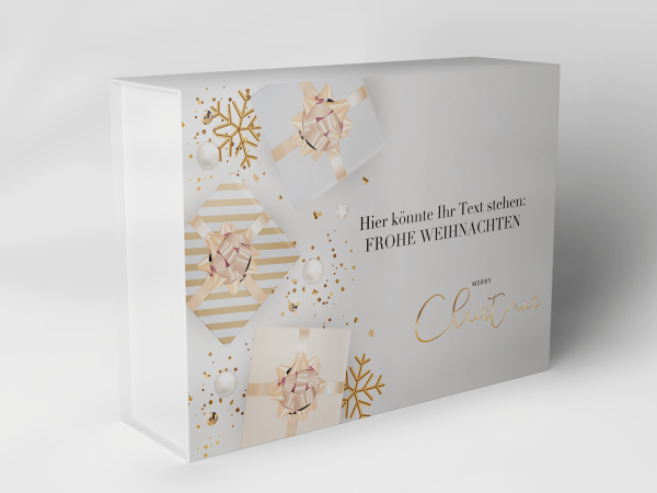 Gift box "Christmas bows snowflakes" 1007_08_0049 Gift box "Christmas bows snowflakes" 1007_08_0049