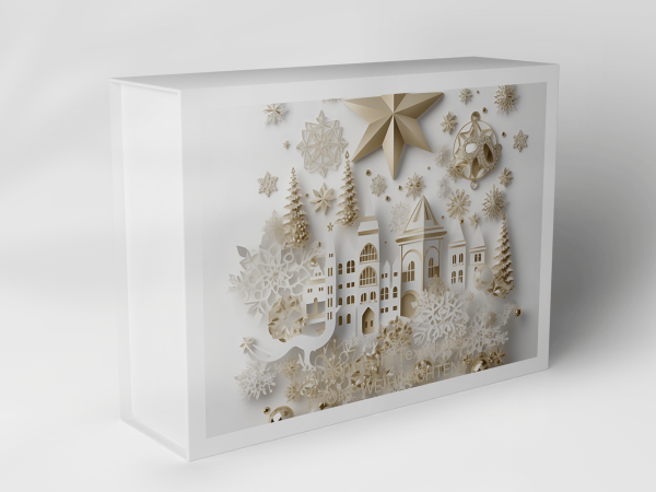 Gift box "Christmas City and Stars" 1007_08_0061 Gift box "Christmas City and Stars" 1007_08_0061