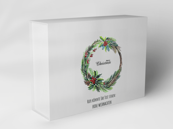 Gift box "Christmas wreath with berries" 1007_08_0076 Gift box "Christmas wreath with berries" 1007_08_0076