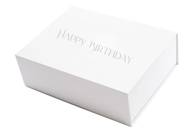 Geschenkbox "Happy Birthday" versch. Farben und Größen 1007M16_ 