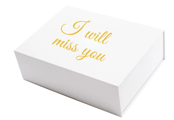 Geschenkbox "I will miss you " versch. Farben und Größen 1007M20_ 