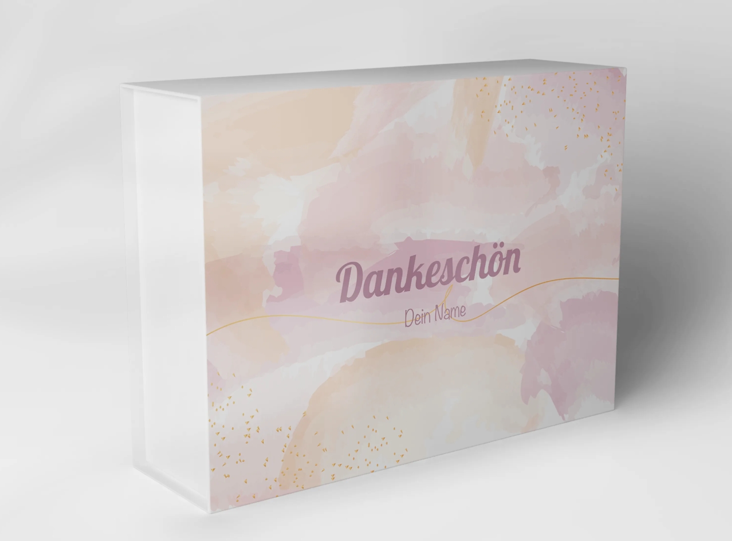 Pink gift box with 'Thank You' print and elegant design