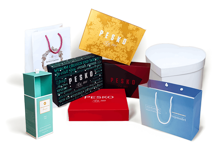 All kinds of packaging - magnetic boxes, paper bags and more